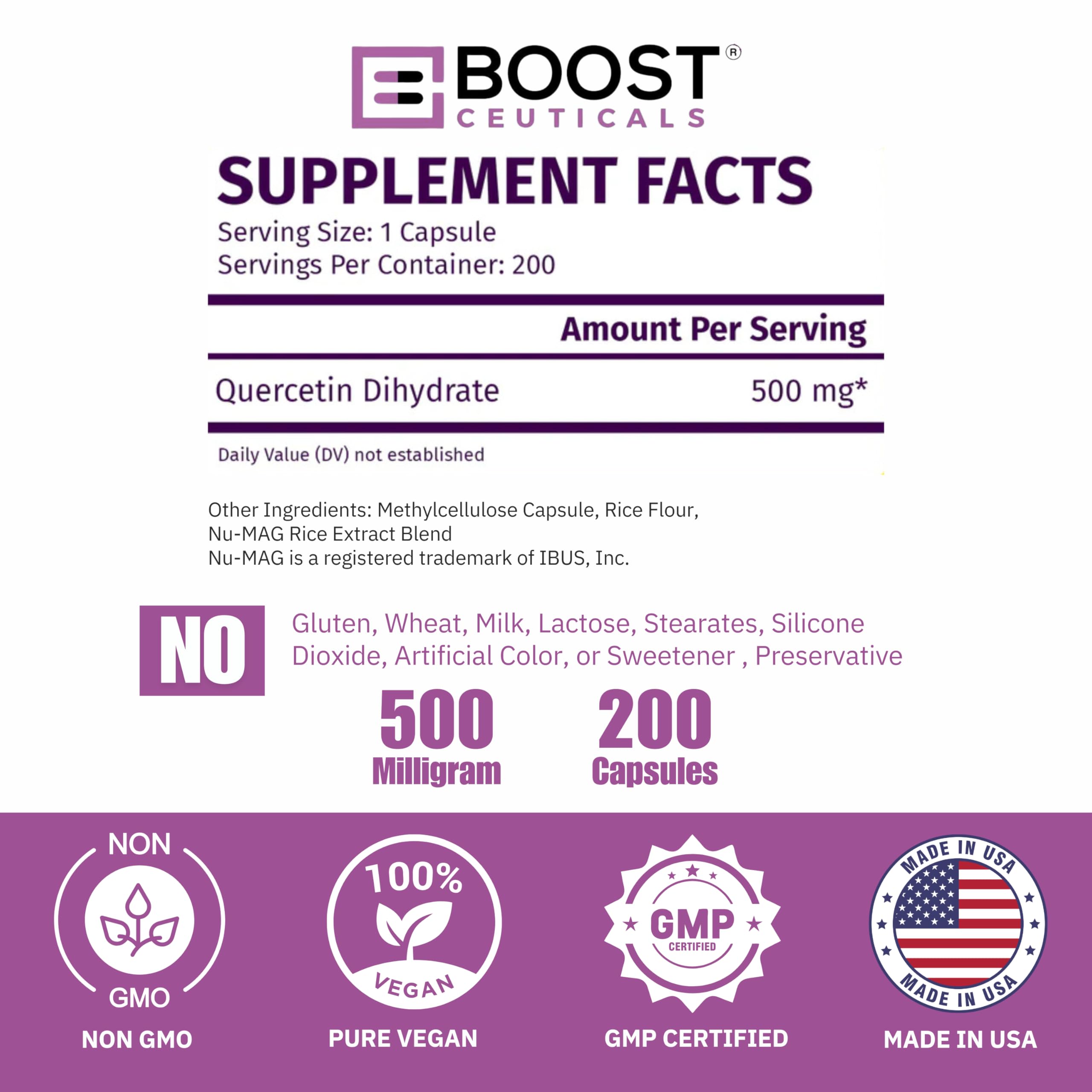 Close-up of quercetin dihydrate capsules