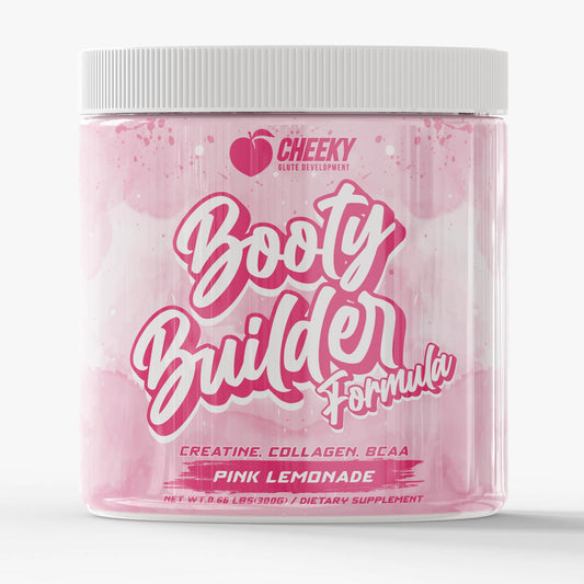 Booty Pump Pink Lemonade flavor branding and scoop