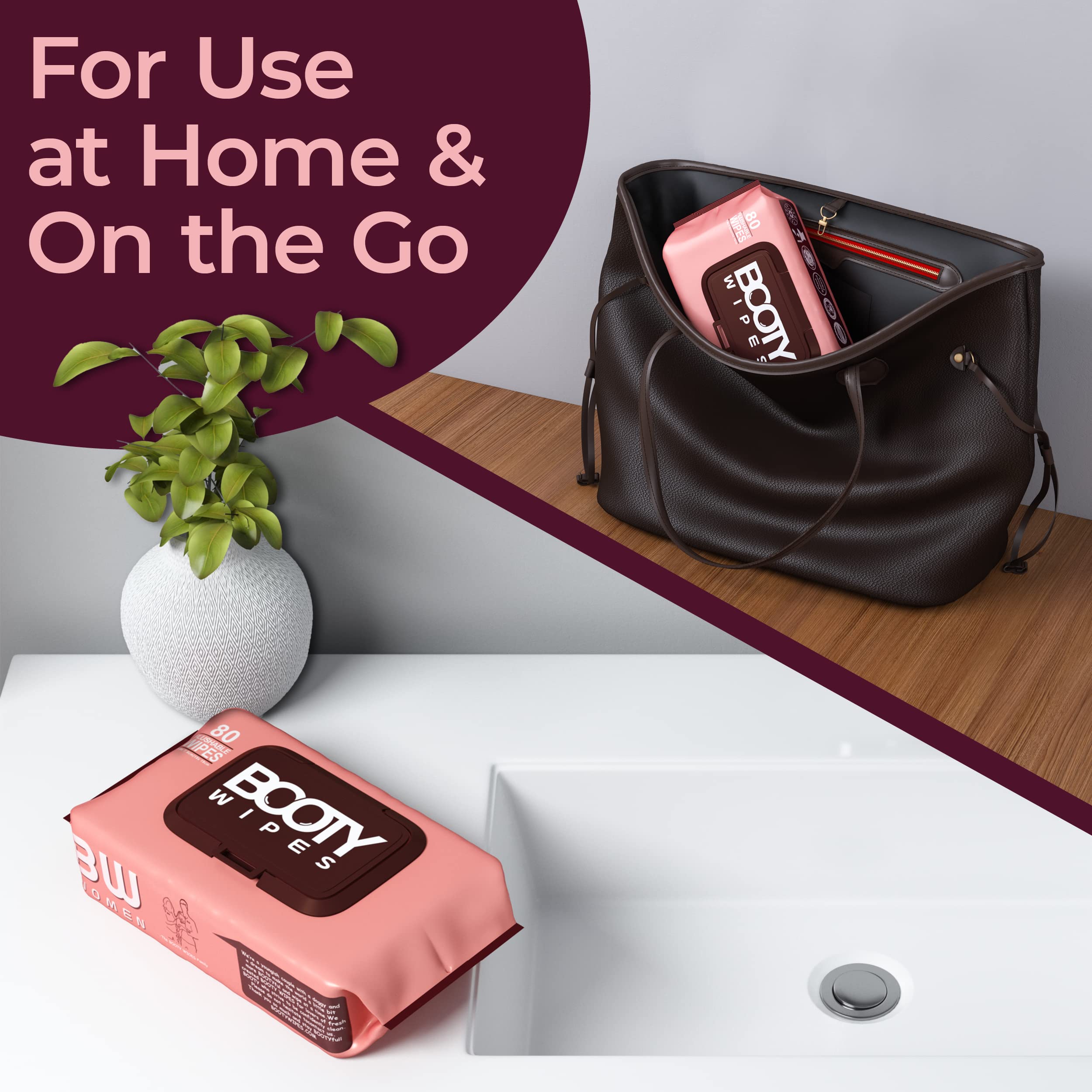 Booty Wipes multi-use wipes for body, face, and hands post-workout.