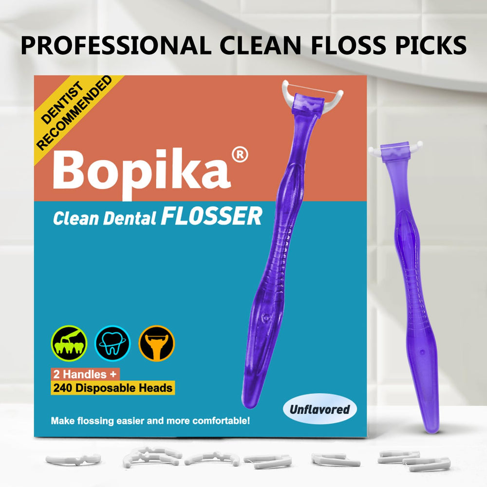 Close-up of Bopika dental floss in use