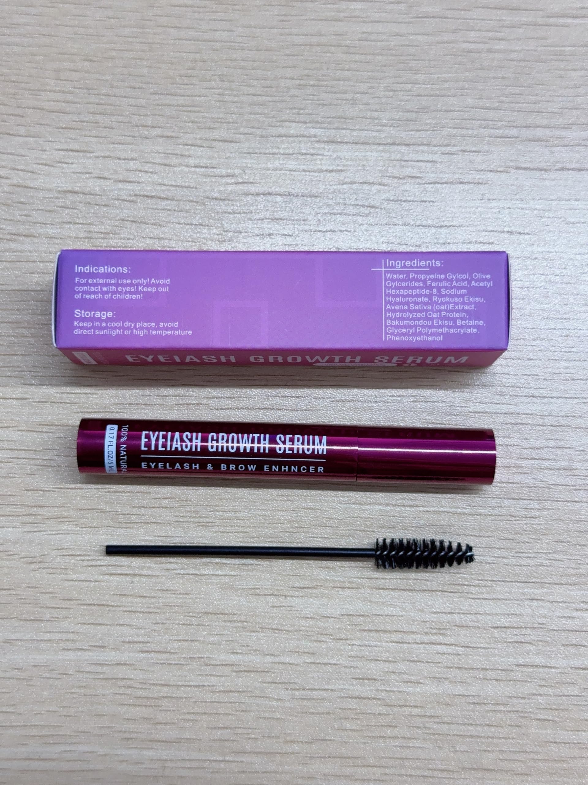 Boqiao Lash Serum fragrance-free label communicates a skin-friendly formula.