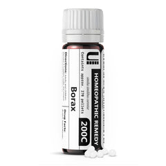 Borax 200C homeopathic remedy bottle label - Urenus