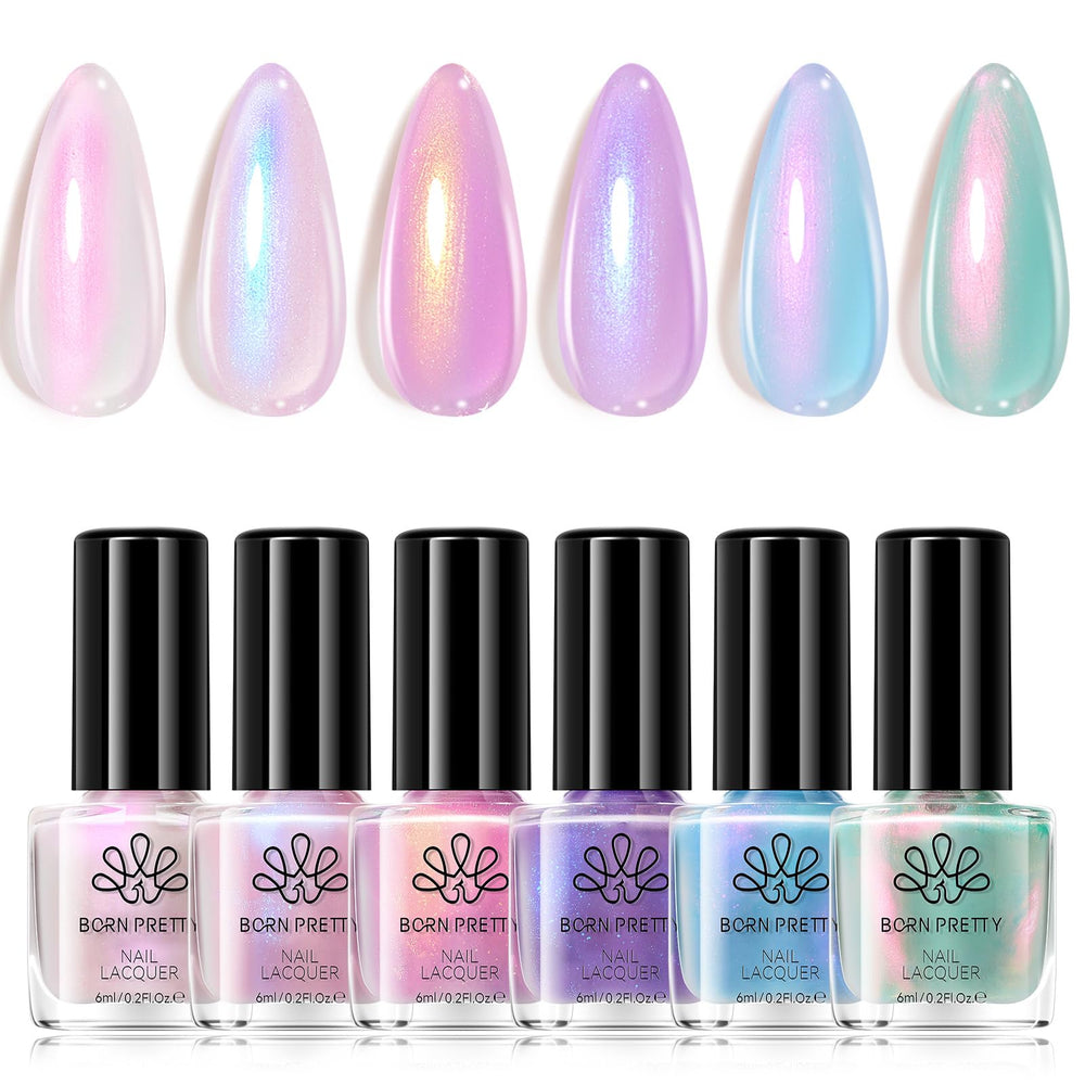 Born Pretty six-color ombre pearl nail polish set for chic nails