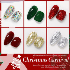 Born Pretty Christmas nail polish green swatch for vibrant holiday looks