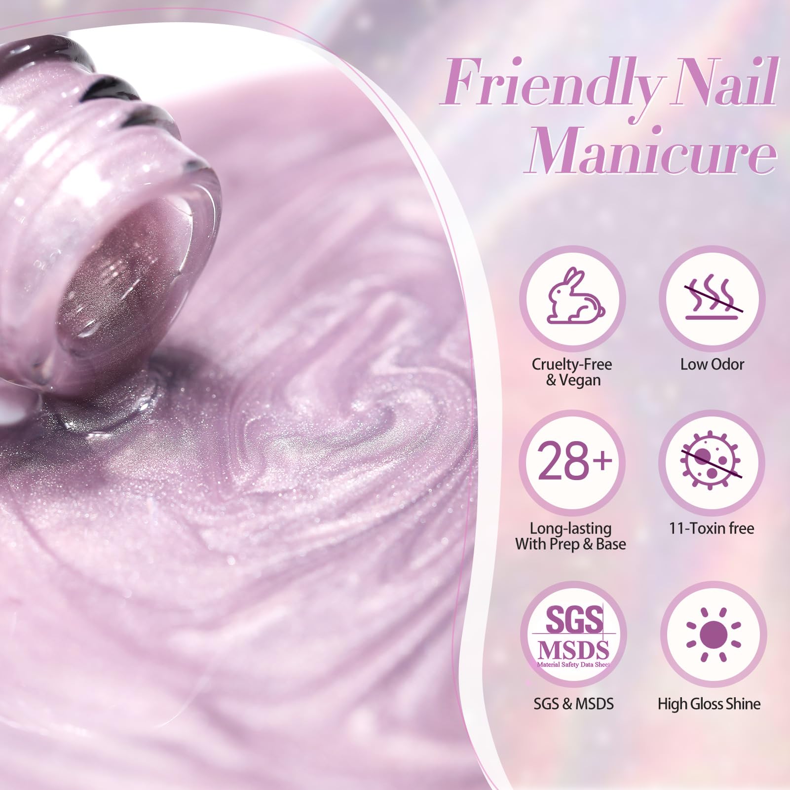 Born Pretty Low Odor formula keeps nails comfortable during polish.