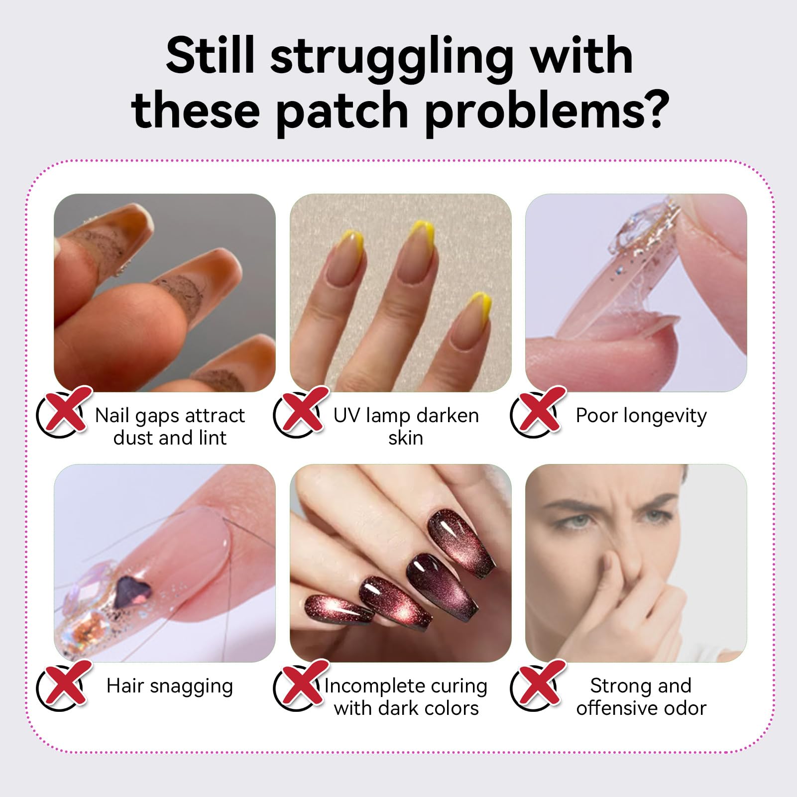 Born Pretty nail tips glue long-lasting extension demonstrating strong adhesion