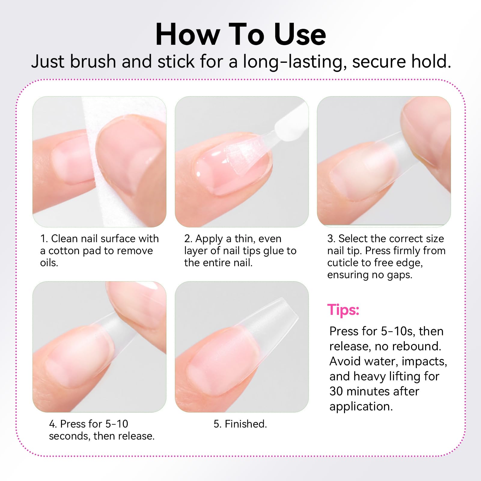 Born Pretty nail tips glue repair kit for broken nails