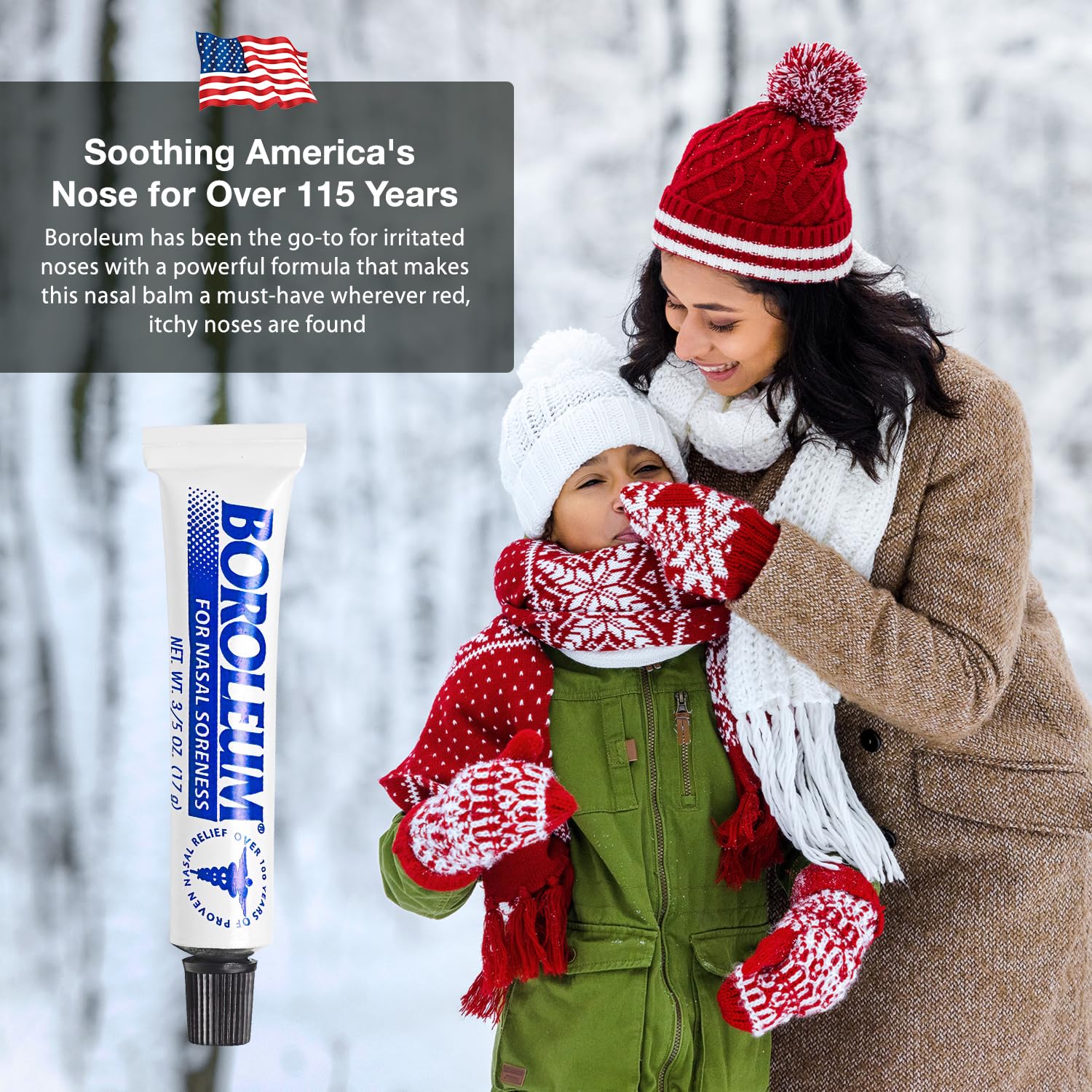 Boroleum menthol cool relief demonstrates fast cooling of irritated nasal tissues.