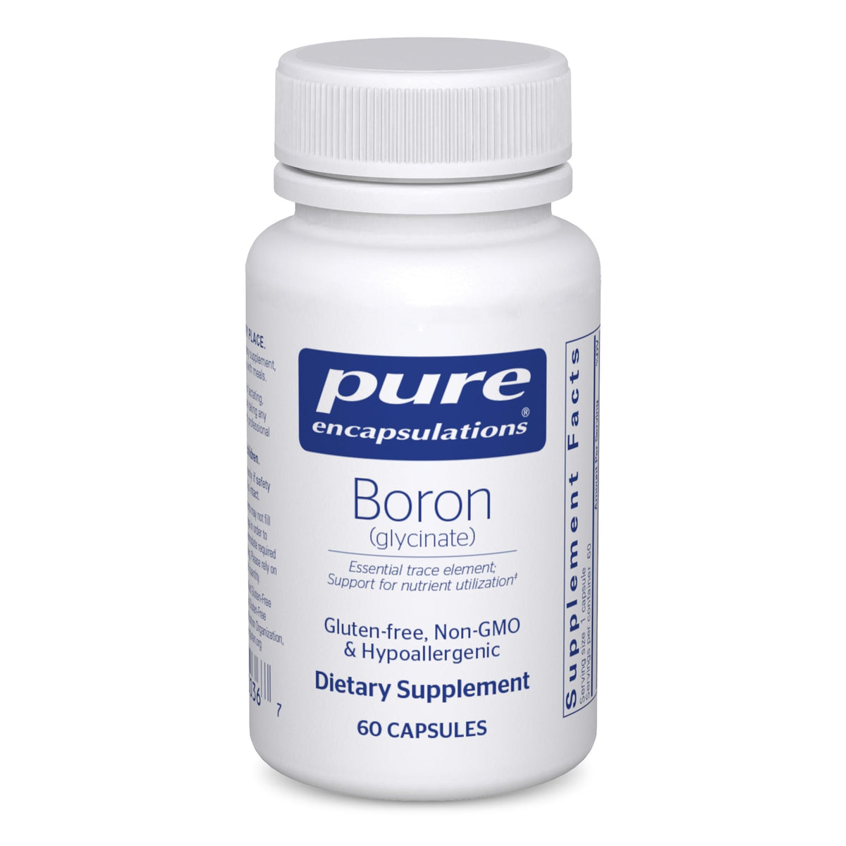 Bottle of Pure Encapsulations Boron Glycinate with 60 capsules