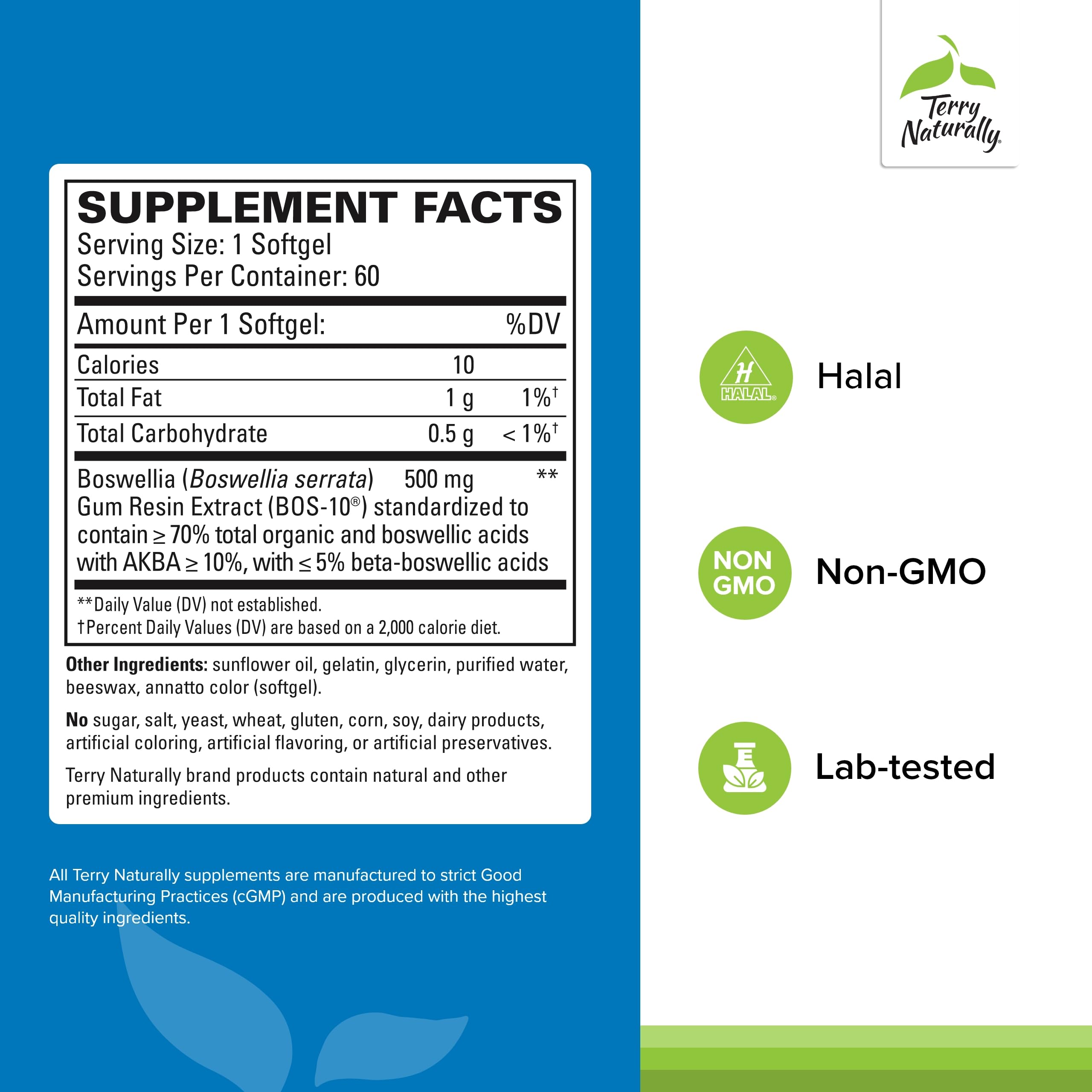 Close-up of BosMed 500 softgels