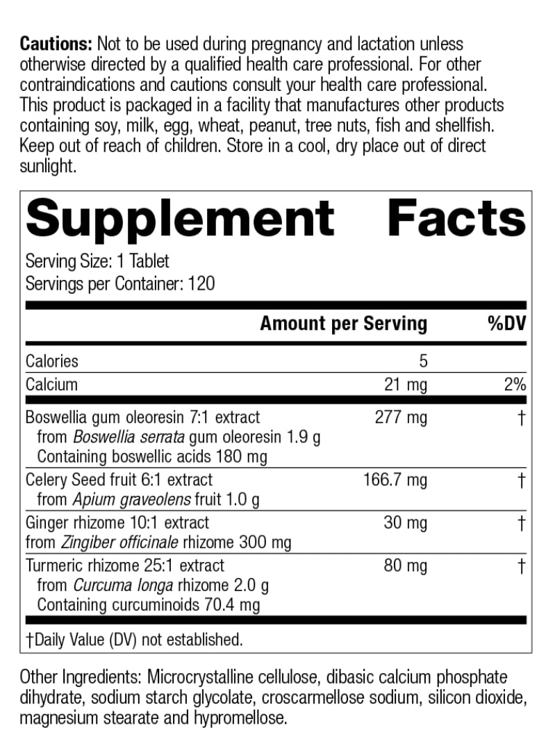 MediHerb Boswellia Complex 120t capsules close-up
