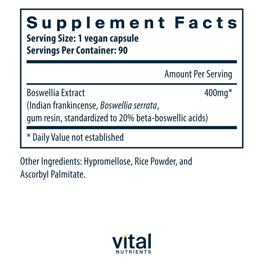 Boswellia Extract capsules - 90 count