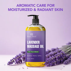 Front view of Botanic Hearth Lavender Massage Oil 8 oz
