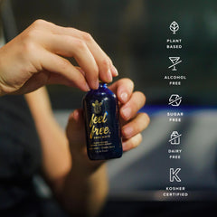 Ingredient highlights showing noble kava root and yerba mate imagery