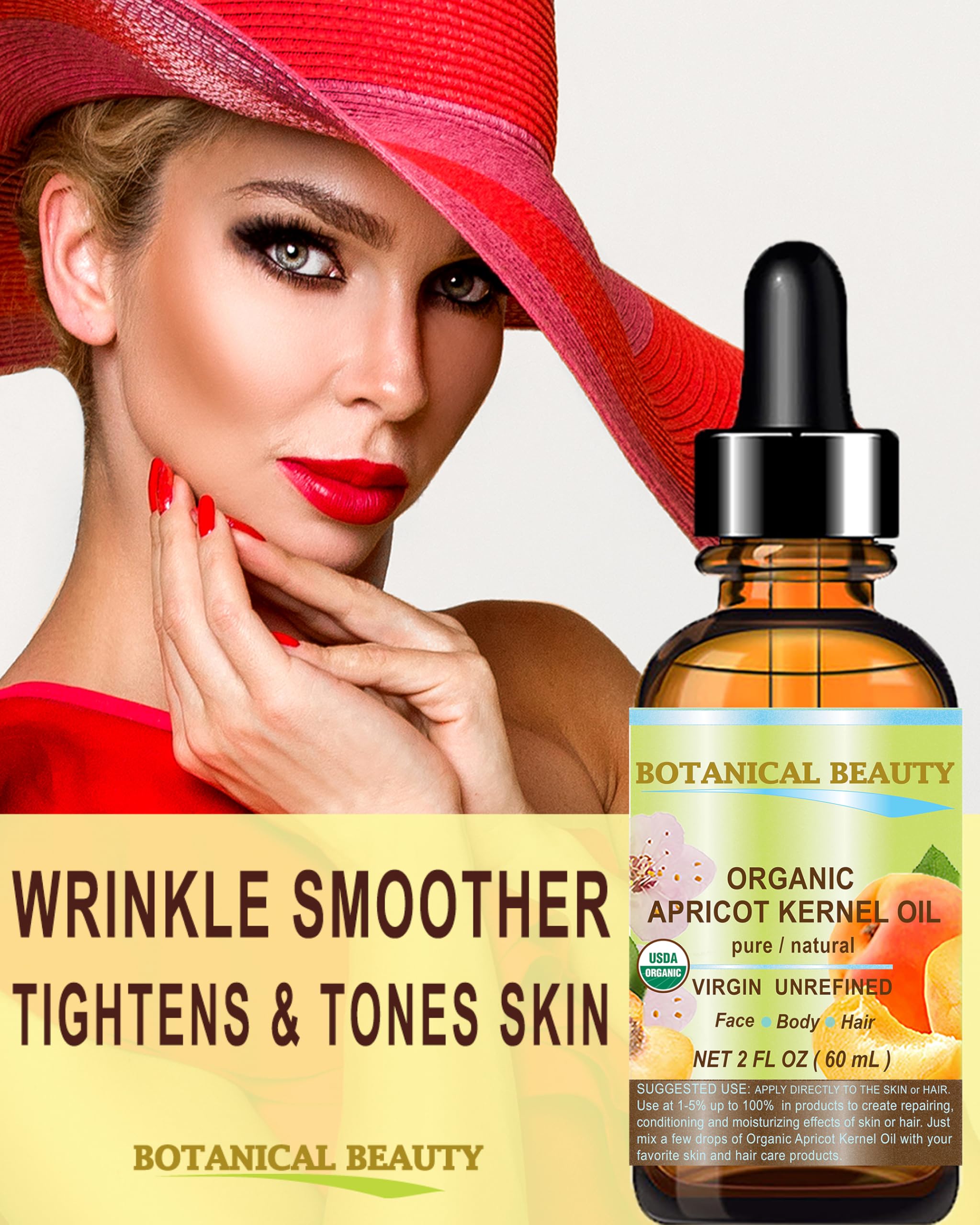 Botanical Beauty Apricot Kernel Oil used in a body care routine in the bathroom