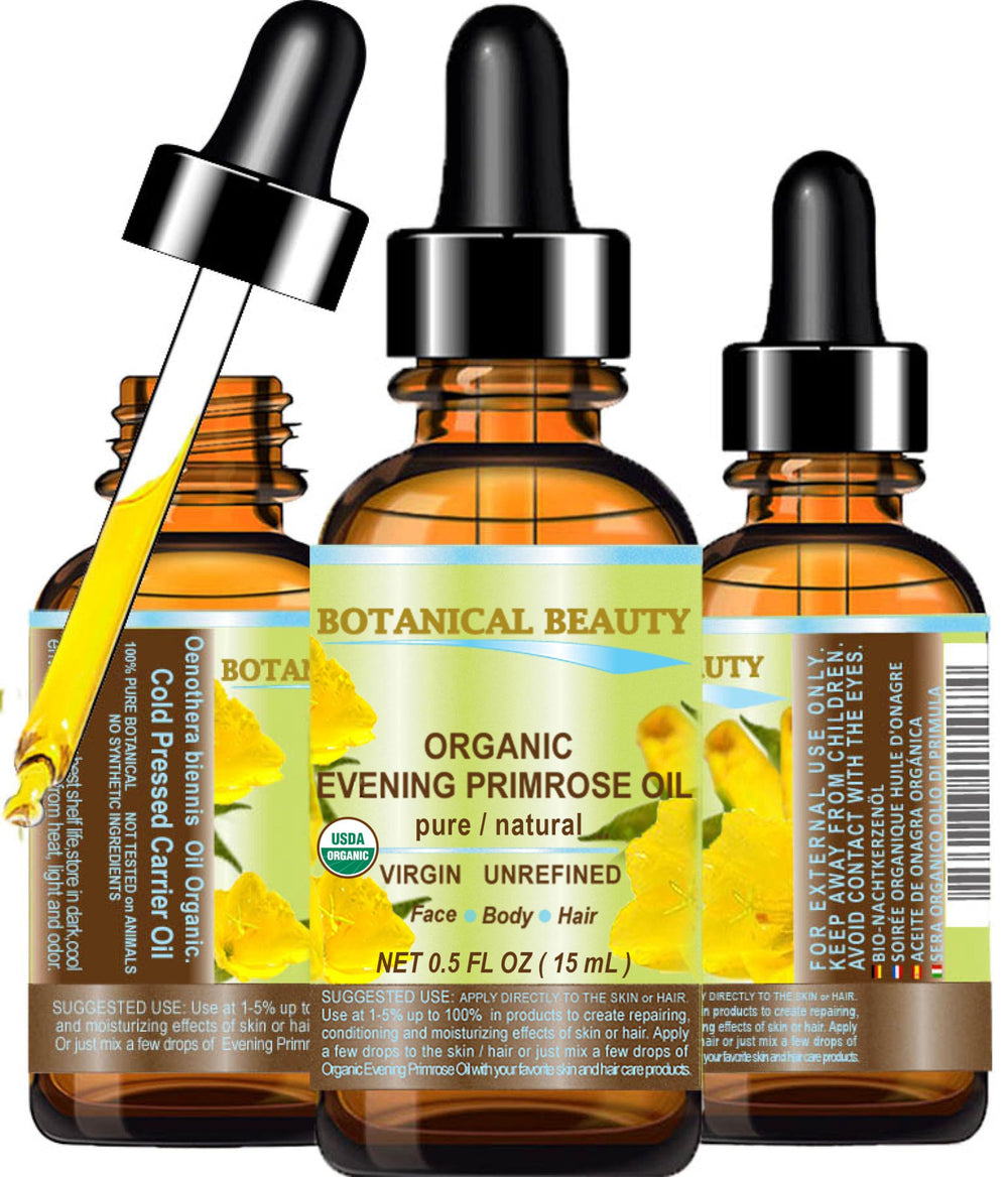 Botanical Beauty Evening Primrose Oil bottle for skin moisture and nourishment
