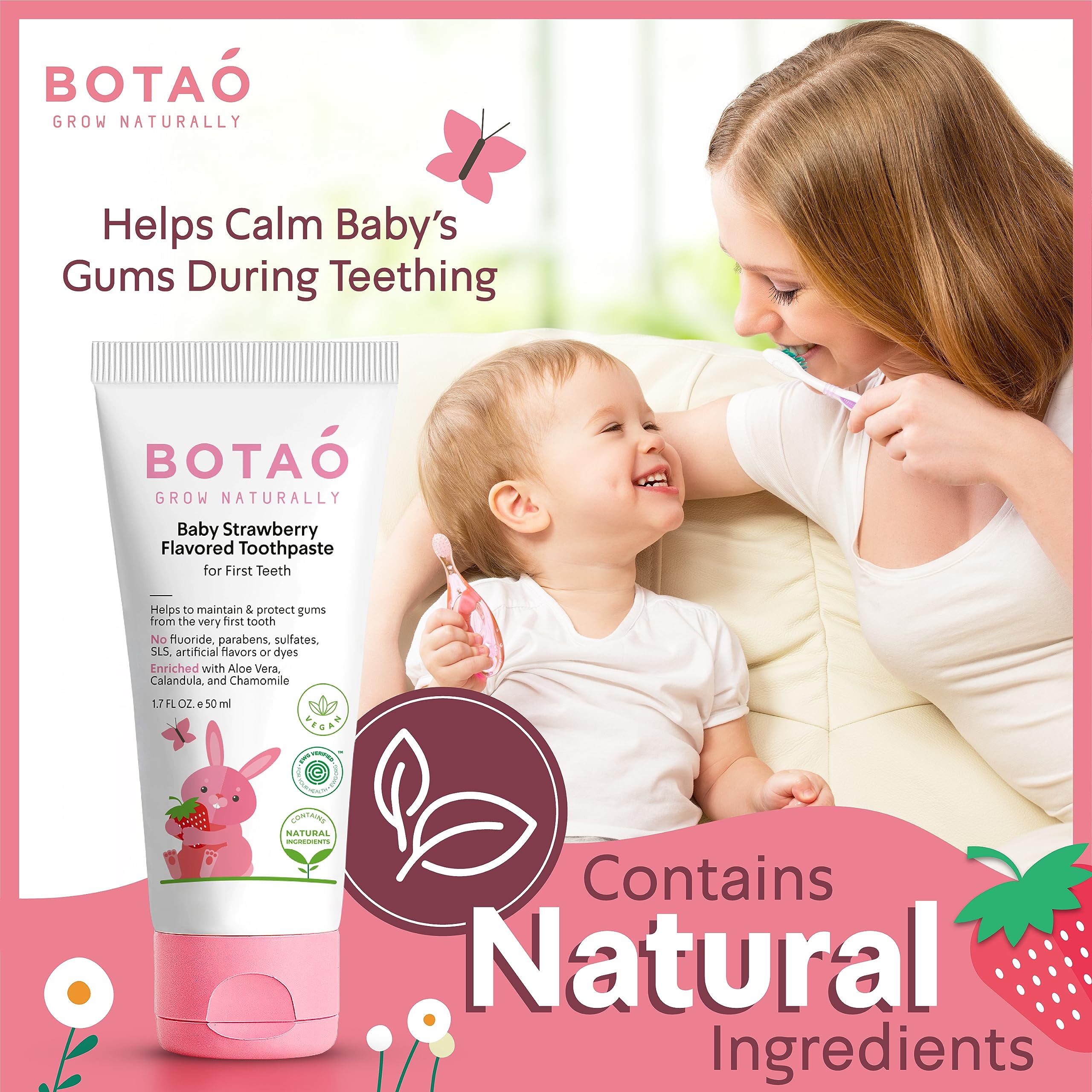 EWG Verified badge on BOTAO toothpaste
