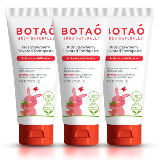 BOTAO Kids Toothpaste 3-Pack front view