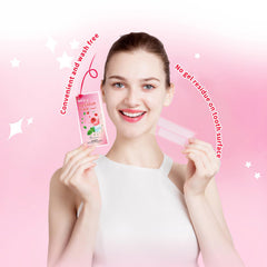 Whitening strips leave no sticky residue on teeth