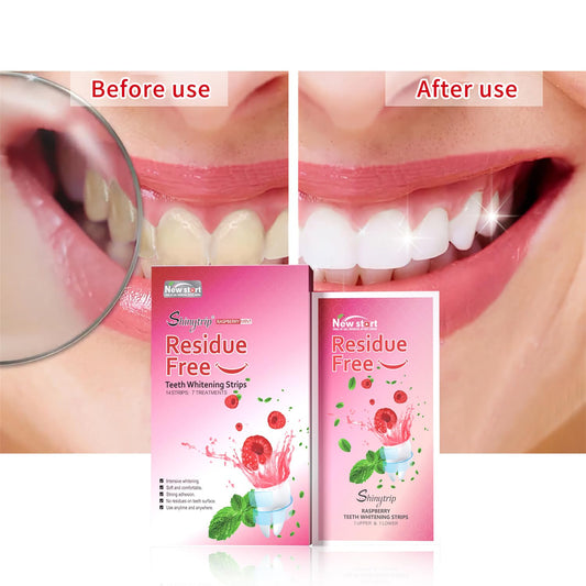 Applying ultra-thin whitening strips to teeth