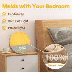 BOTDOYS Sunrise Alarm Clock bedside setup for easy accessibility
