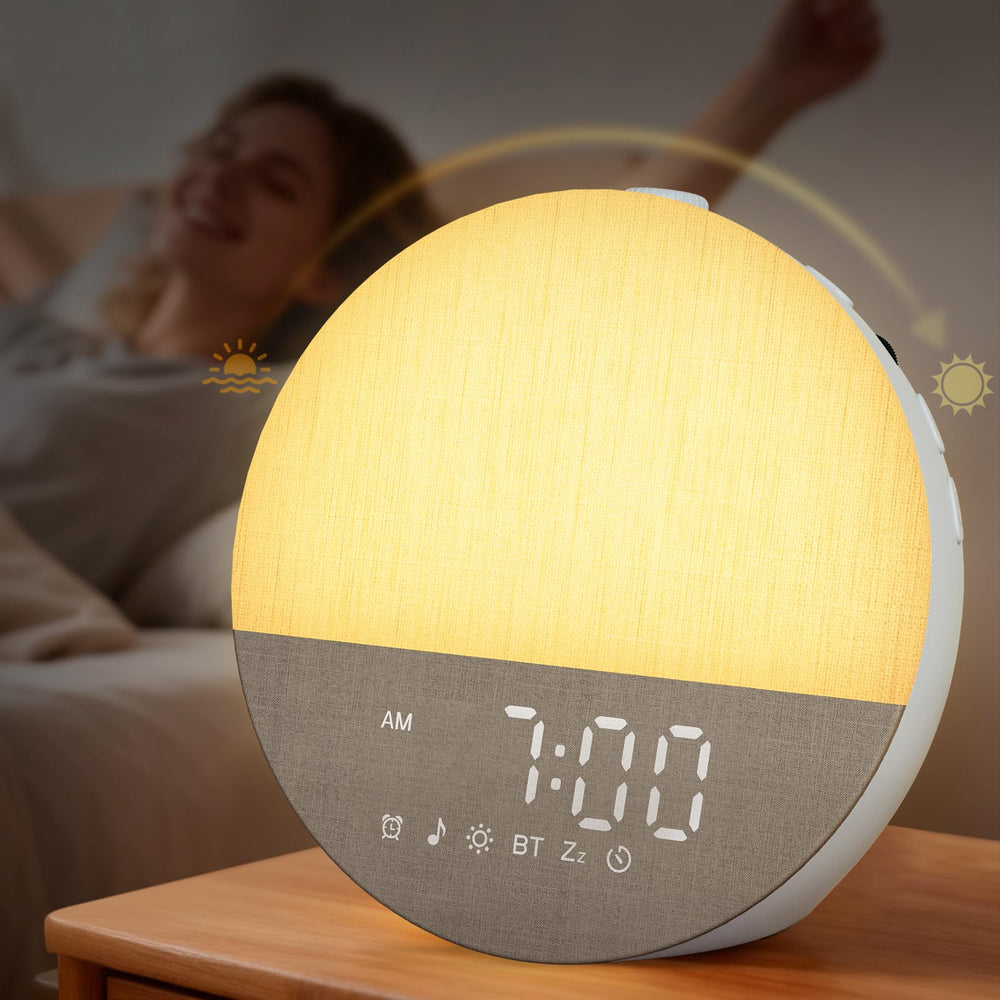 BOTDOYS Sunrise Alarm Clock front view for a calm bedroom ambiance