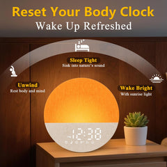 BOTDOYS Sunrise Alarm Clock memory settings preserve alarm and light preferences