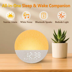 BOTDOYS Sunrise Alarm Clock snooze controls with escalating light