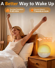 BOTDOYS Sunrise Alarm Clock stylish design fits modern bedrooms for thoughtful gifting