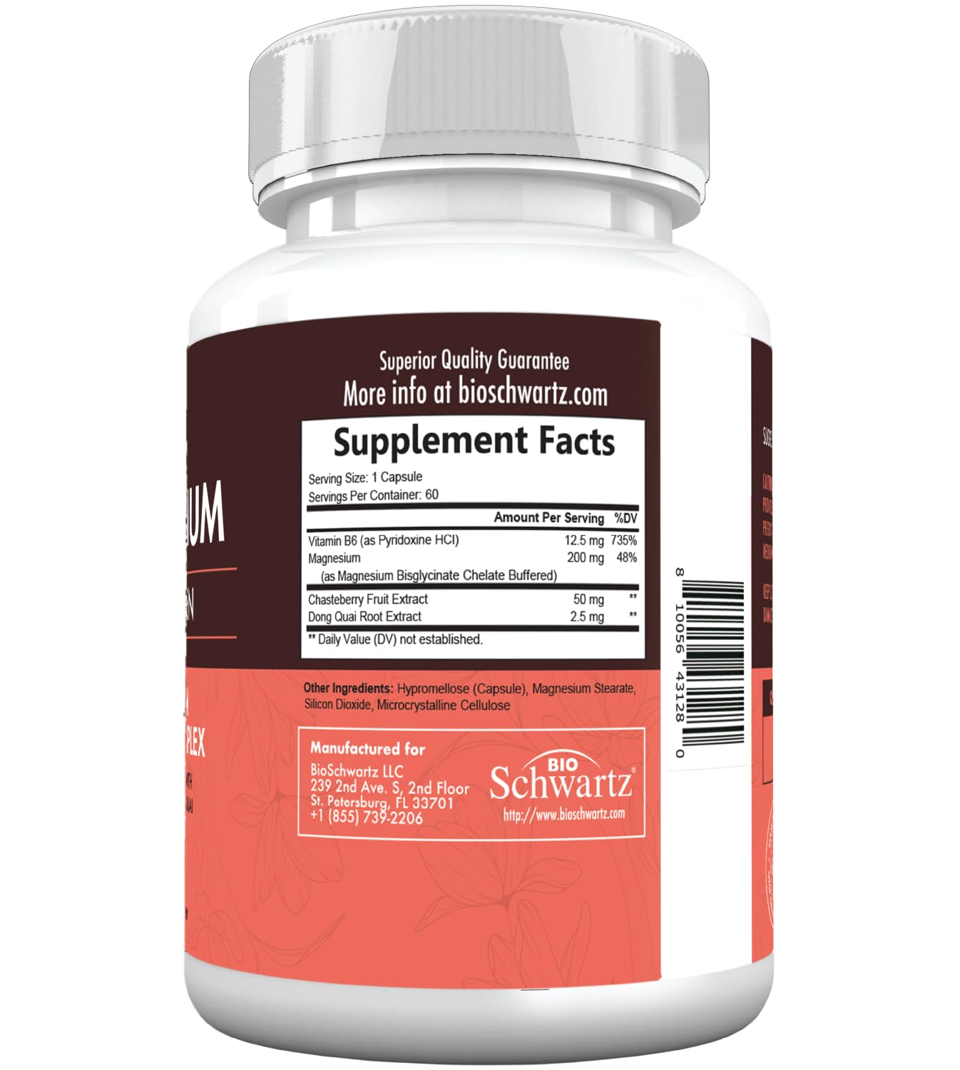 60-capsule bottle label with safety seals