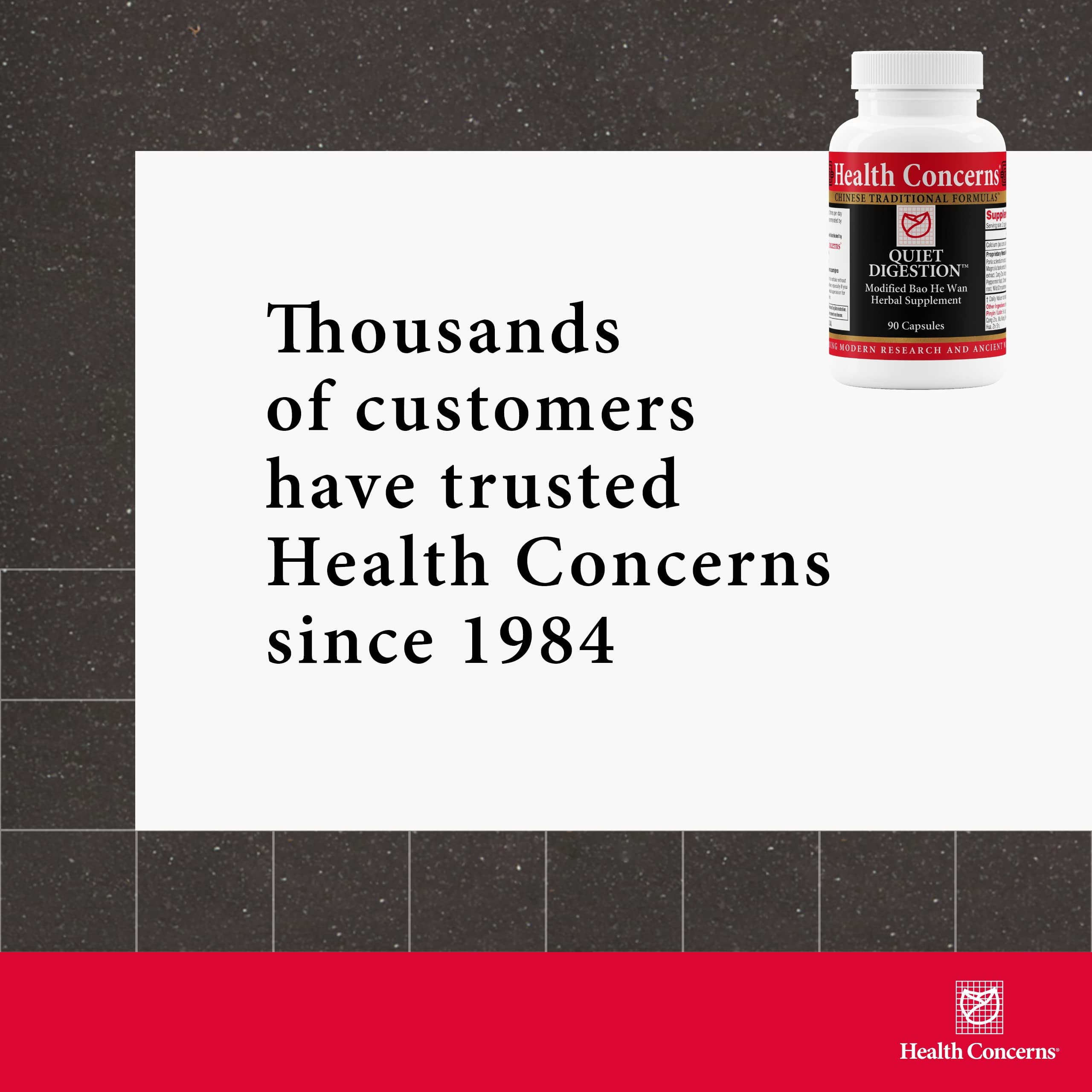 90 capsules per bottle of Health Concerns Digestive Support