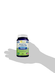 Bottle and capsules of Acetyl L-Carnitine 1000mg