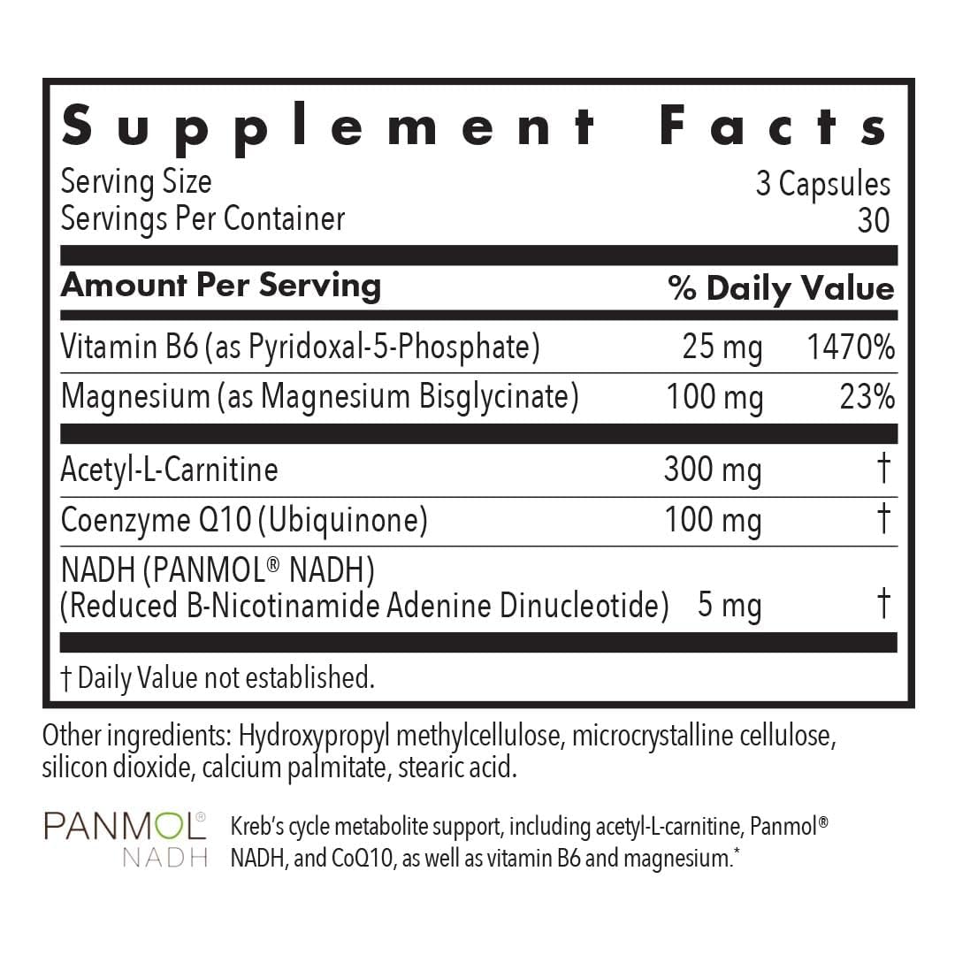 Front view of Allergy Research Group Mitochondrial Cofactors bottle