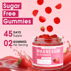 Front label of the magnesium glycinate gummies bottle