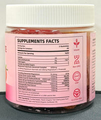 Front view of magnesium glycinate gummies bottle
