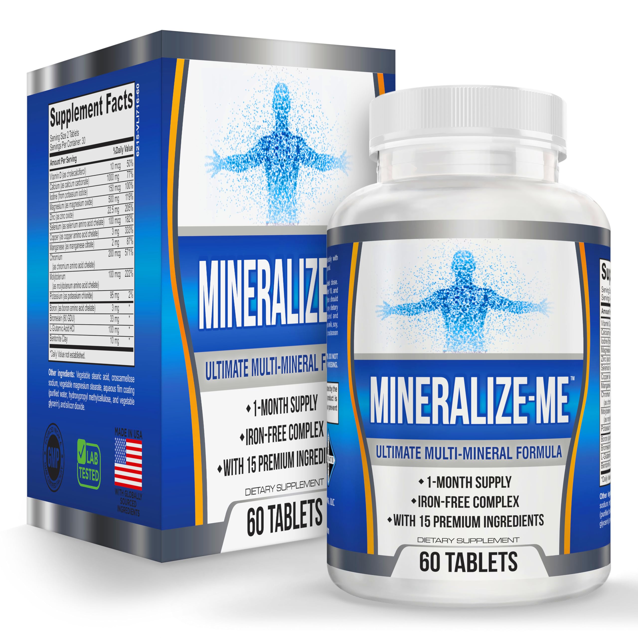 60-tablet bottle with safety seal packaging