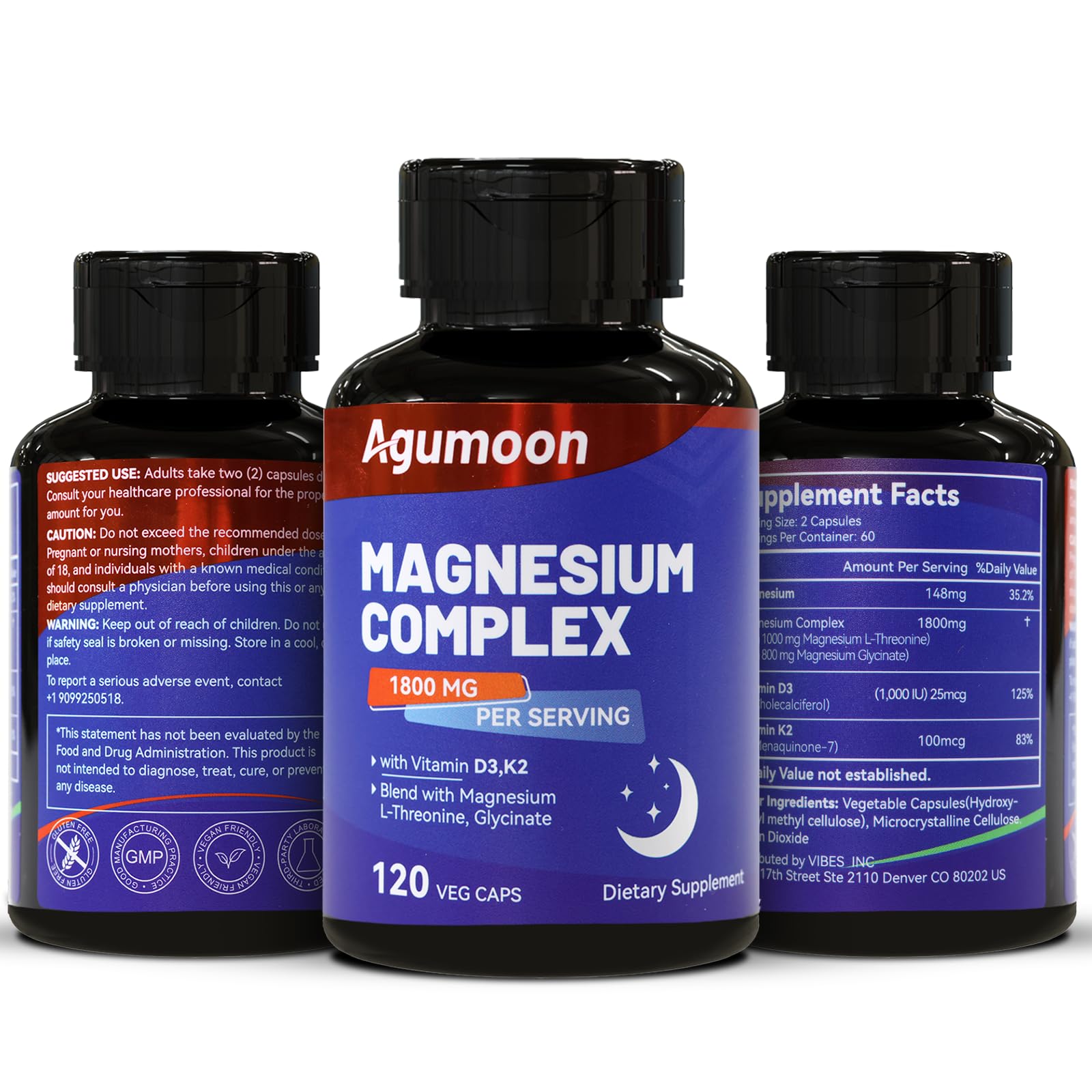 Shelf with Agumoon magnesium supplement bottle