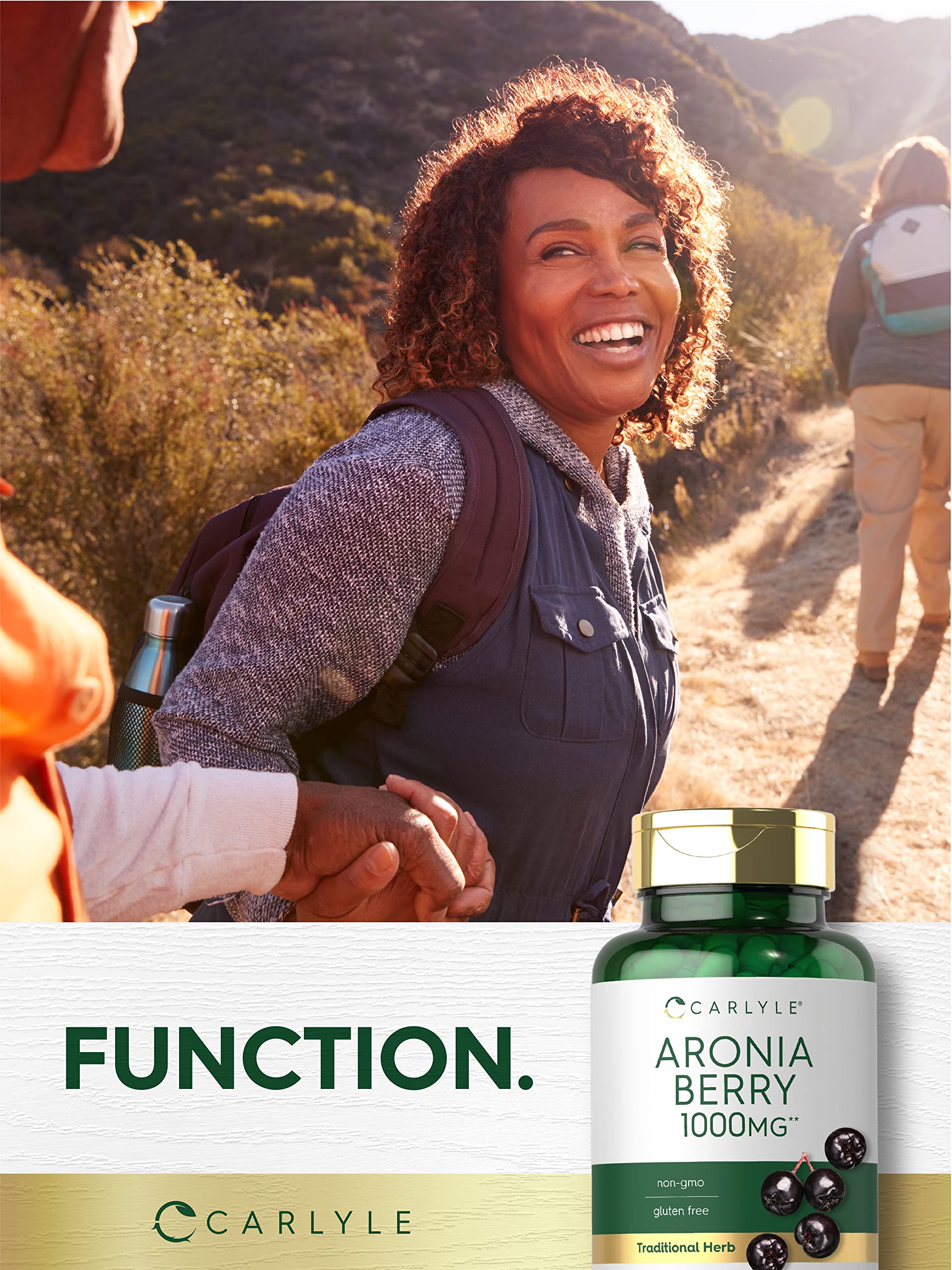 Bottle with capsules and label