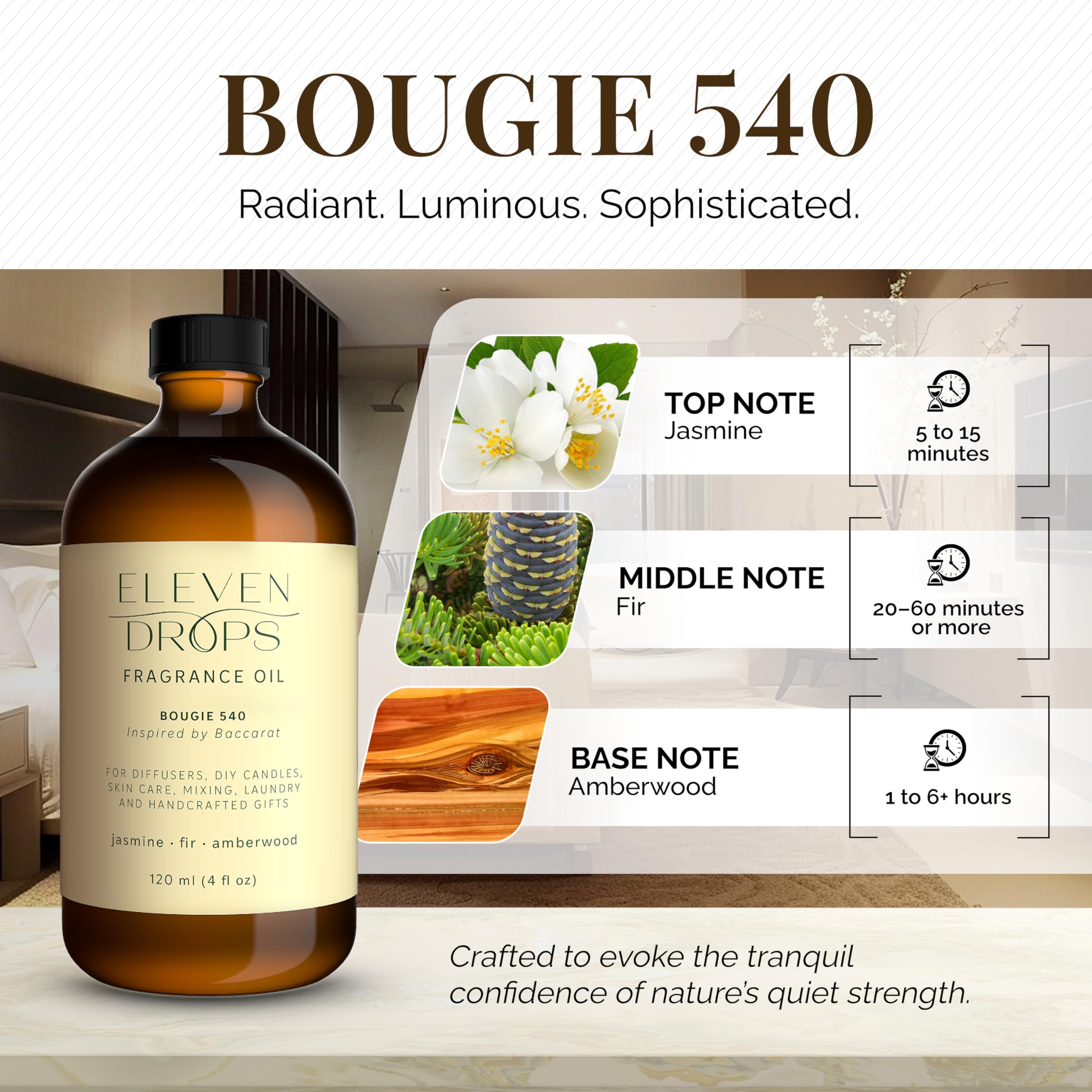 Bougie 540 label close-up showing premium packaging