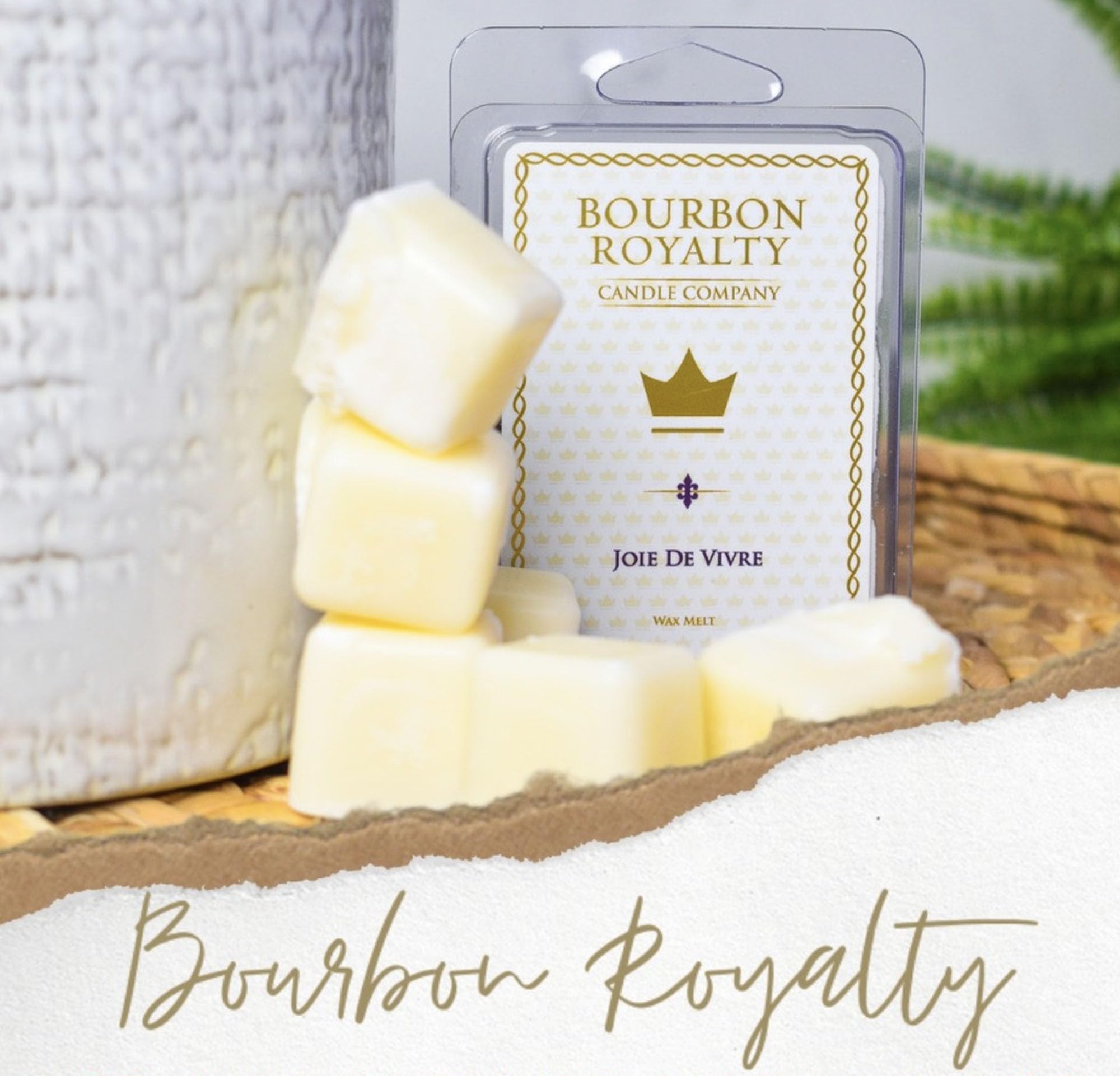 Bourbon Royalty Versailles wax cubes placed in kitchen or office enhance ambiance safely.