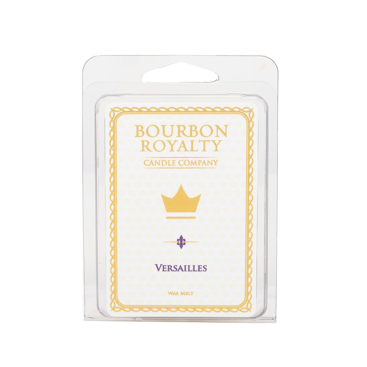 Bourbon Royalty Versailles wax cubes packaging offers premium gift-ready fragrance.