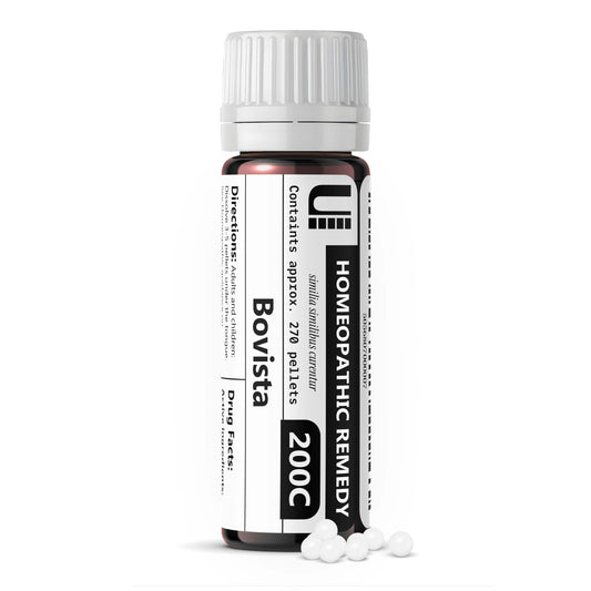 Bovista 200C homeopathic remedy bottle label