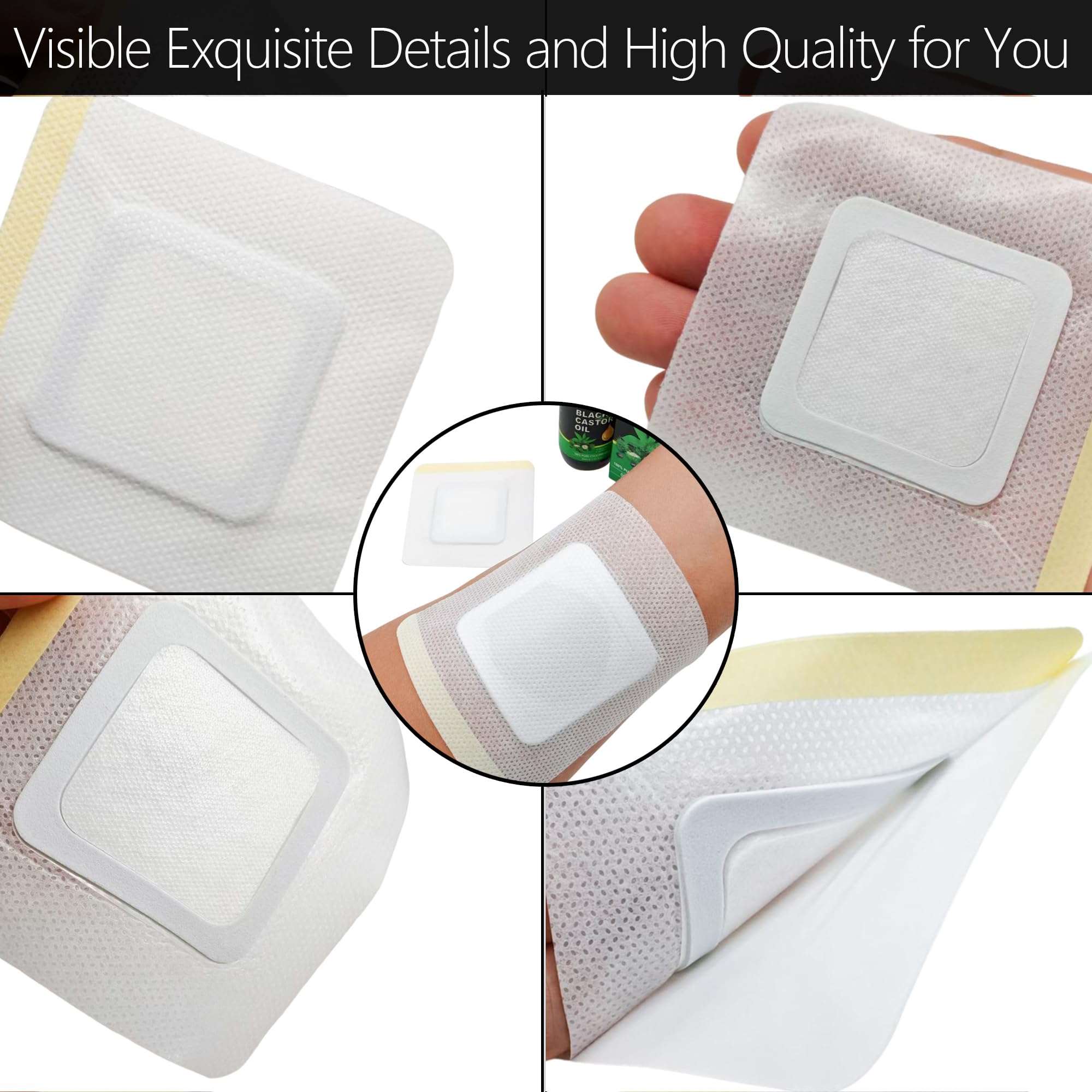 Box containing 54 disposable castor oil patches