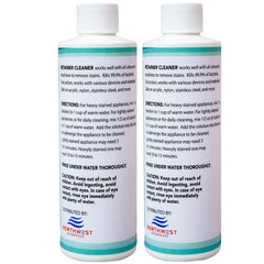 Box and bottle of Ultrasonic Retainer Cleaner on bathroom counter