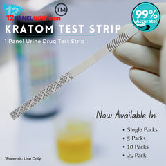 Box and contents of Kratom urine test strips kit