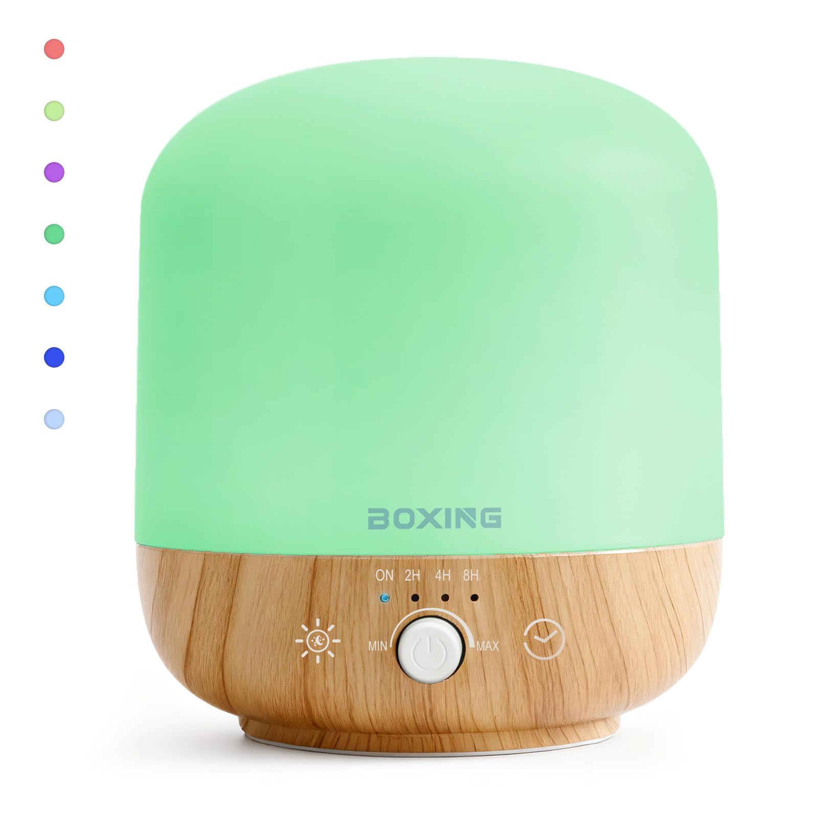 BOXING 300ML Essential Oil Diffuser white and wood finish
