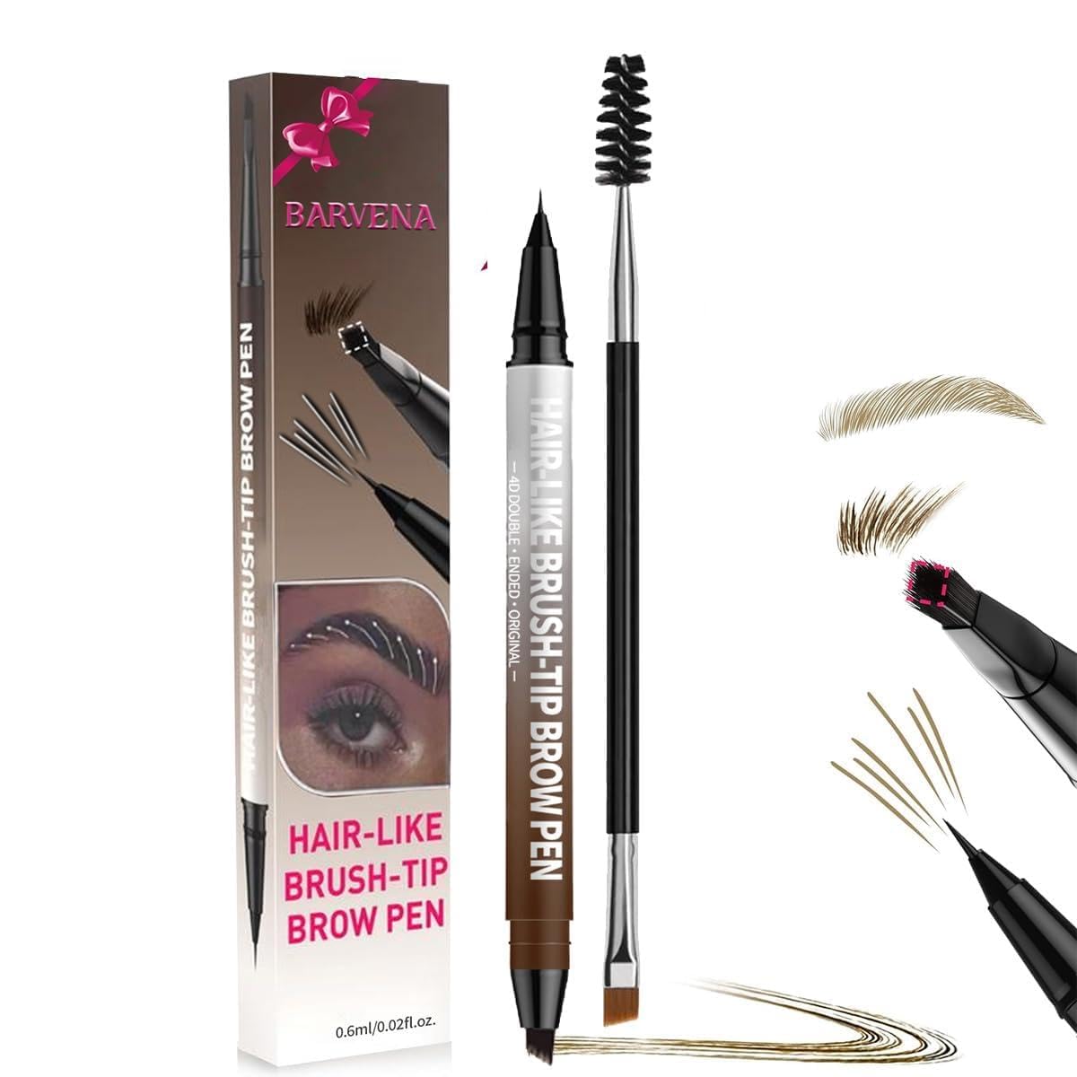 Boxveria 2-in-1 angled-tip for quick, natural brow shaping.