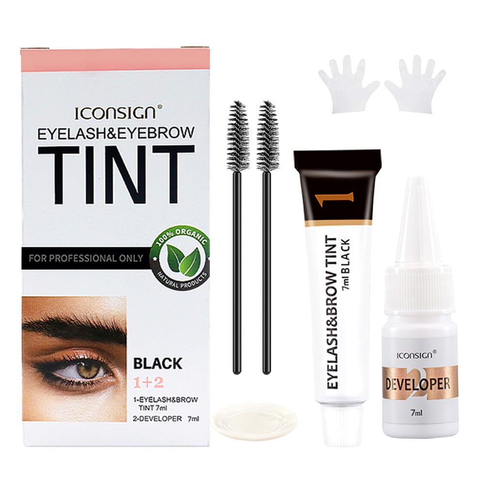 Boxveria 2-in-1 tint kit packaging shows a complete at-home solution for lash and brow color.
