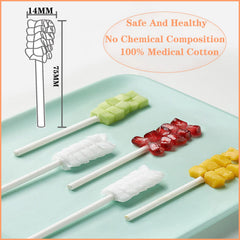Travel-ready box with 100 disposable baby gauze toothbrushes