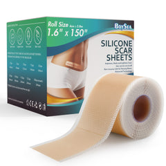 Boysea professional silicone scar sheets roll 1.6x150 closed for discreet coverage during recovery